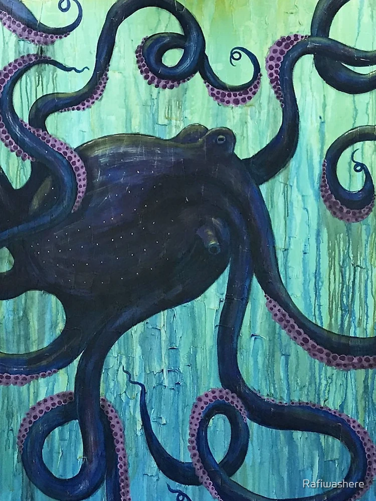 Thumbnail 4 of 4, iPhone Case, Octopus Into The Deep By Rafi Perez designed and sold by Rafiwashere.