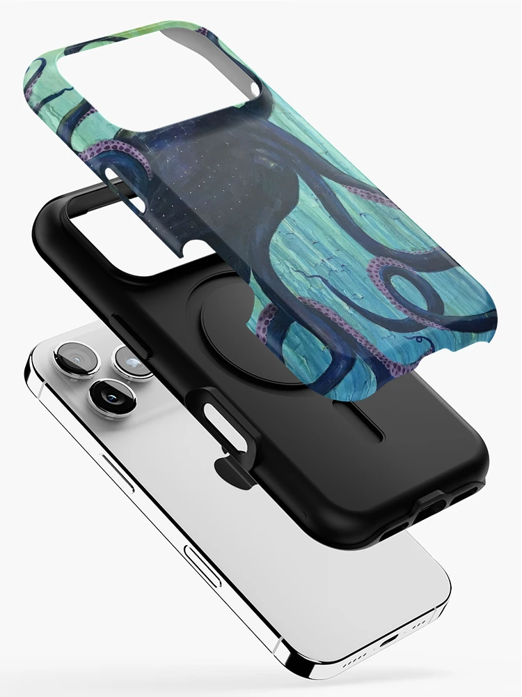 Thumbnail 2 of 4, iPhone Case, Octopus Into The Deep By Rafi Perez designed and sold by Rafiwashere.