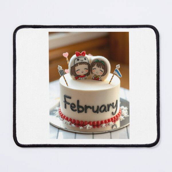 Item preview, February Cake kawaii cute birthday gift funny dessert designed and sold by CheeseBlueprint.