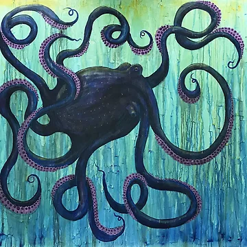 Artwork thumbnail, Octopus Into The Deep By Rafi Perez by Rafiwashere