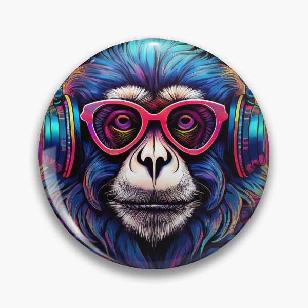 Item preview, gibbon in headphones and shades graffiti style  designed and sold by Boxing Kangaroo Retail Company.