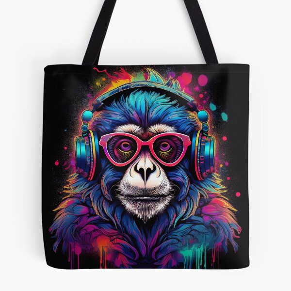 Item preview, gibbon in headphones and shades graffiti style  designed and sold by Boxing Kangaroo Retail Company.