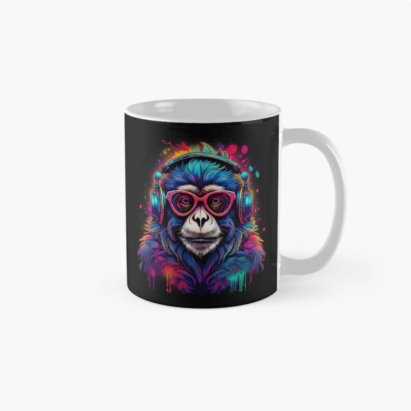 Item preview, gibbon in headphones and shades graffiti style  designed and sold by Boxing Kangaroo Retail Company.