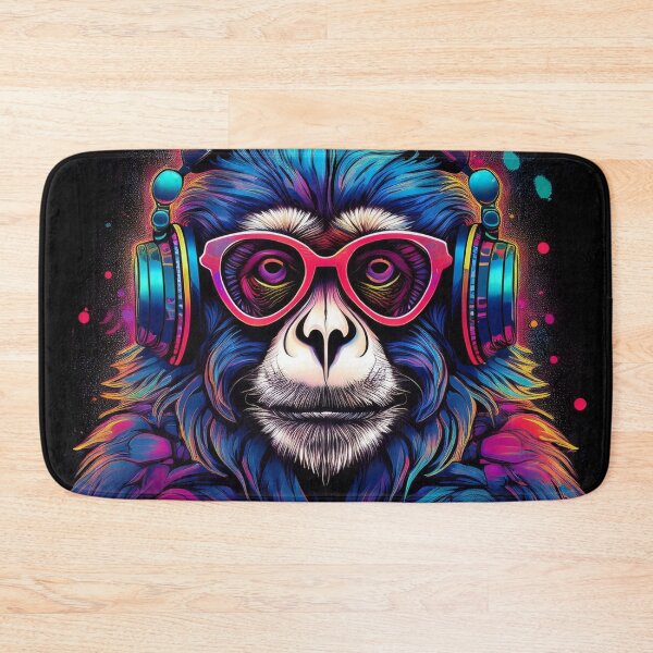 Item preview, gibbon in headphones and shades graffiti style  designed and sold by Boxing Kangaroo Retail Company.