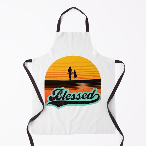 Item preview, Retro Distressed Blessed Mom & Daughter Sunset Stripes designed and sold by Chad K Art.