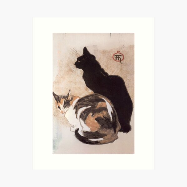 Item preview, Watercolor - 2 Cats - Théophile Alexandre Steinlen designed and sold by Martstore.