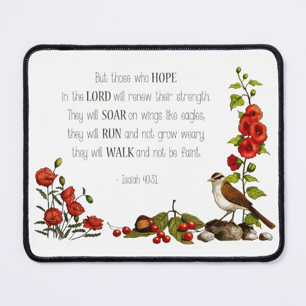 Item preview, Bible Verse, Isaiah 40, Christian Scripture, Hope in the Lord designed and sold by JoyfulWhimsy.
