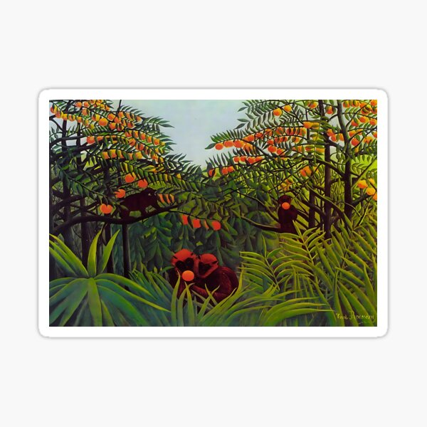 Item preview, Henri Rousseau - Apes In The Orange Grove designed and sold by irynaartbyim.