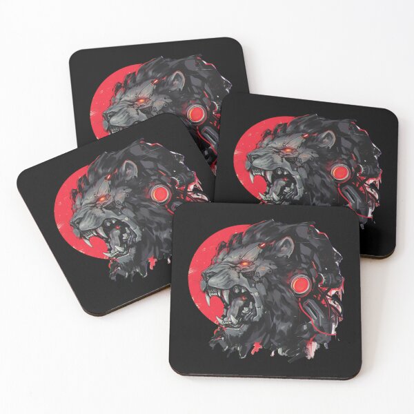 Item preview, Cyber Black Lion // Black Lion // Cool Animal // Cyber Animal // Animal Art // Animal Warrior // Gaming Aesthetic stickers designed and sold by SMARTKIT  DESIGNAGENCY.