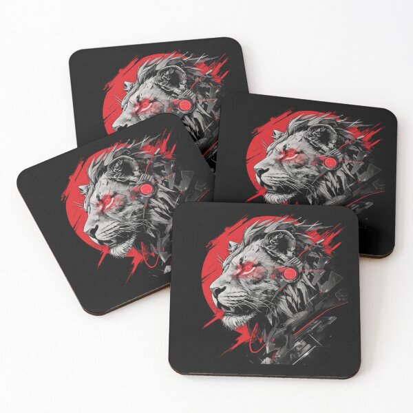 Item preview, Cyber Black Lion // Black Lion // Cool Animal // Cyber Animal // Animal Art // Animal Warrior // Gaming Aesthetic stickers designed and sold by SMARTKIT  DESIGNAGENCY.