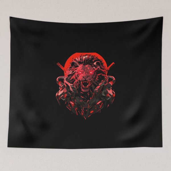 Item preview, Cyber Black Lion // Black Lion // Cool Animal // Cyber Animal // Animal Art // Animal Warrior // Gaming Aesthetic stickers designed and sold by SMARTKIT  DESIGNAGENCY.