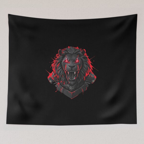 Item preview, Cyber Black Lion // Black Lion // Cool Animal // Cyber Animal // Animal Art // Animal Warrior // Gaming Aesthetic stickers designed and sold by SMARTKIT  DESIGNAGENCY.