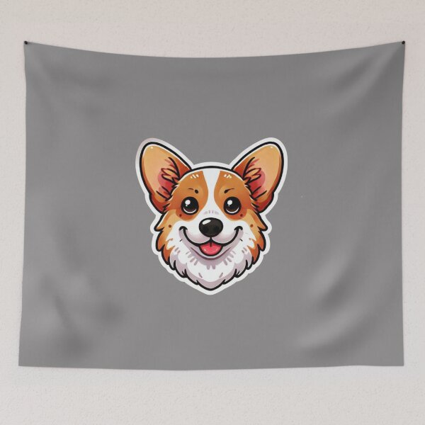 Artikelvorschau, Cardigan Welsh Corgi Hundekopf entworfen und verkauft von ArtistEmbrace.