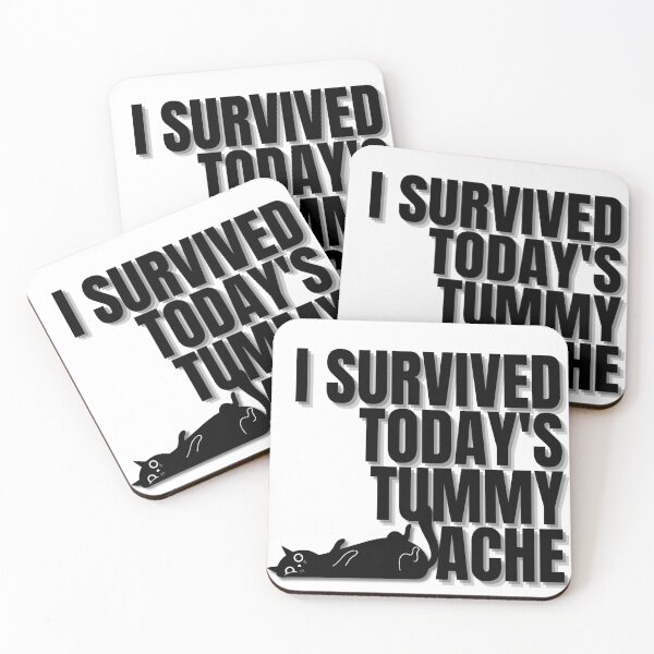 Item preview, I Survived Today's Tummy Ache Cat designed and sold by ViViTulip.