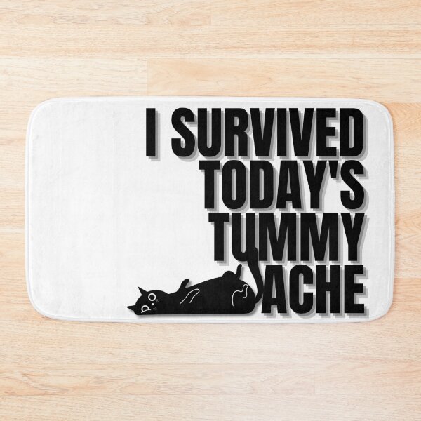Item preview, I Survived Today's Tummy Ache Cat designed and sold by ViViTulip.