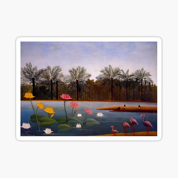 Item preview, Henri Rousseau - The Flamingoes 1907 designed and sold by irynaartbyim.