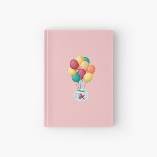 Item preview, Goldfish bowl with colorful balloons on pastel pink - numbered clock designed and sold by Creative_Canvas.
