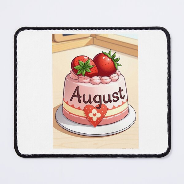 Item preview, August Cake kawaii cute birthday gift funny dessert designed and sold by CheeseBlueprint.