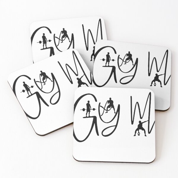 Item preview, Gym Life” Fitness Typography Design with Workout Silhouettes designed and sold by EllsLittleStore.