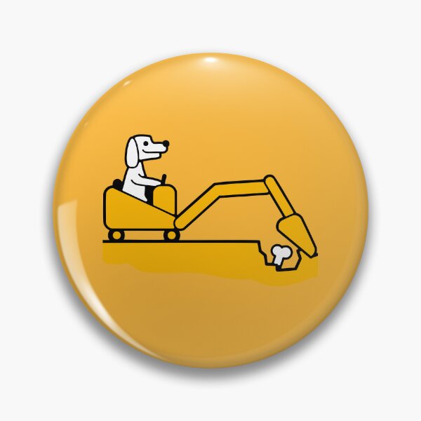 Item preview, Dog Bone Burying Excavator Digging Cool Digging Comic Cartoon designed and sold by shirt-o-mat.