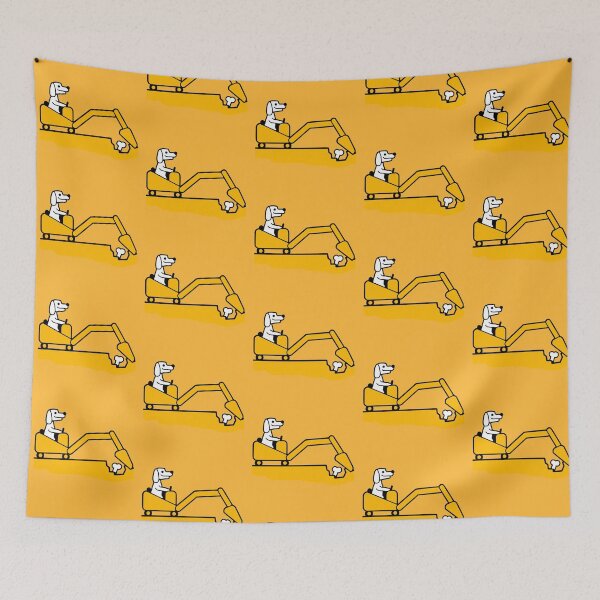 Item preview, Dog Bone Burying Excavator Digging Cool Digging Comic Cartoon designed and sold by shirt-o-mat.