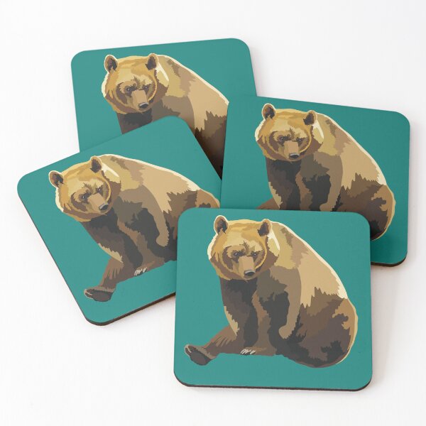 Item preview, B is for Brown Bear , Brown Bear – Powerful North American and Eurasian Wildlife Illustration designed and sold by PrettylittlepastelUk.
