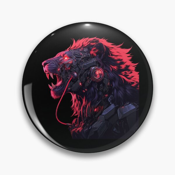 Item preview, Cyber Black Lion // Black Lion // Cool Animal // Cyber Animal // Animal Art // Animal Warrior // Gaming Aesthetic stickers designed and sold by SMARTKIT  DESIGNAGENCY.