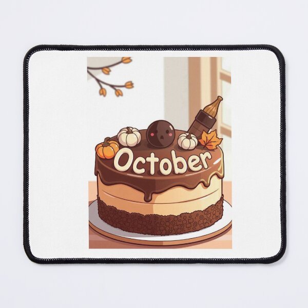 Item preview, October Cake kawaii cute birthday gift funny dessert designed and sold by CheeseBlueprint.