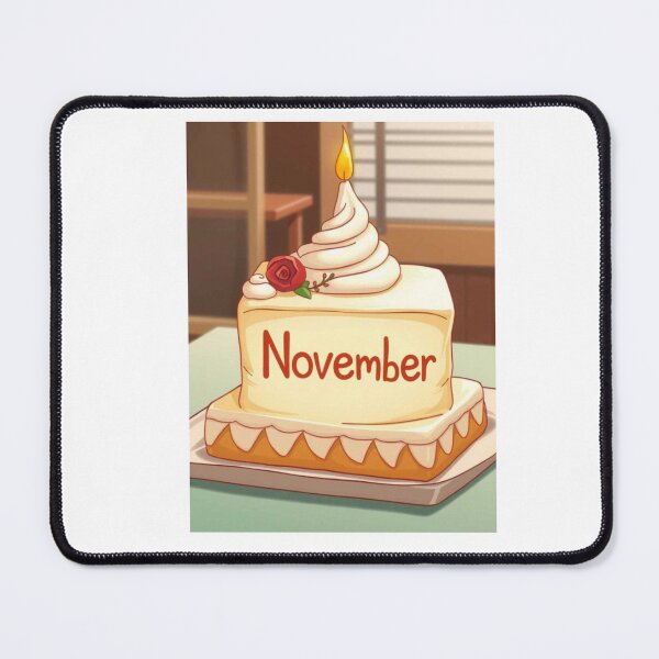 Item preview, November Cake kawaii cute birthday gift funny dessert designed and sold by CheeseBlueprint.