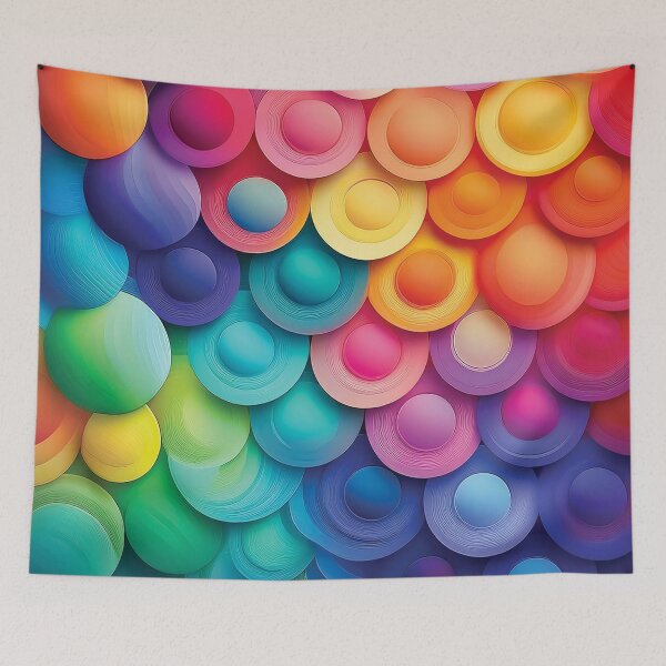 Item preview, An eye-catching geometric pattern design with gradient circles in a spectrum of colors. designed and sold by HEMRO.