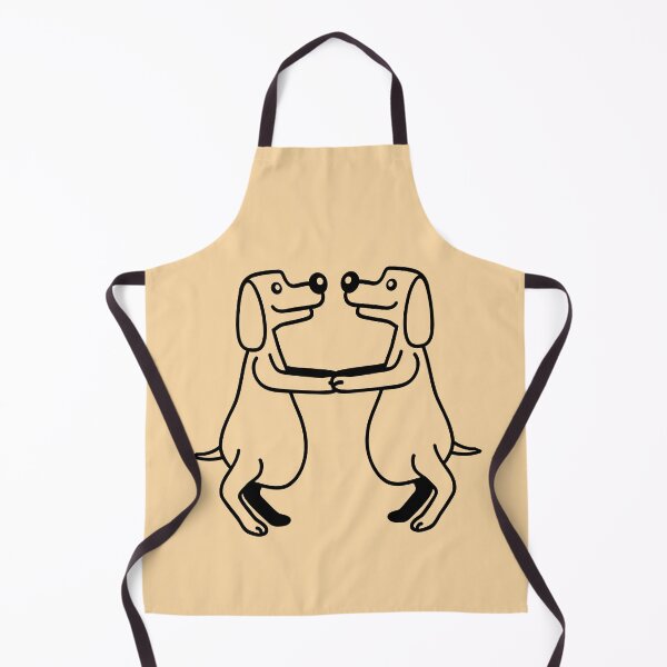 Item preview, 2 Dogs Fat Belly Overweight Dancing Together Comic Cartoon designed and sold by shirt-o-mat.