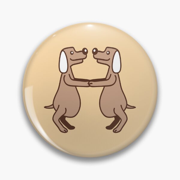 Item preview, 2 Dogs Fat Belly Overweight Dancing Together Comic Cartoon designed and sold by shirt-o-mat.