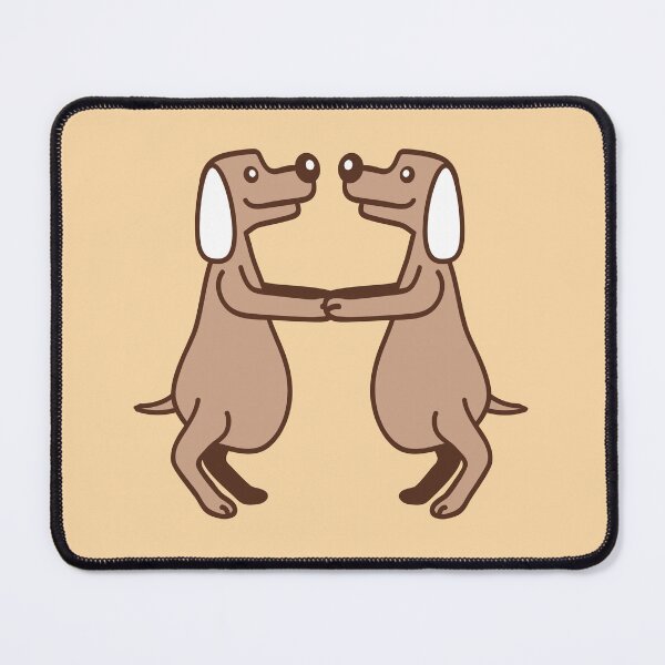 Item preview, 2 Dogs Fat Belly Overweight Dancing Together Comic Cartoon designed and sold by shirt-o-mat.