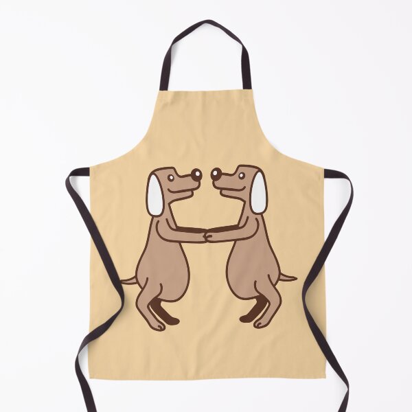 Item preview, 2 Dogs Fat Belly Overweight Dancing Together Comic Cartoon designed and sold by shirt-o-mat.