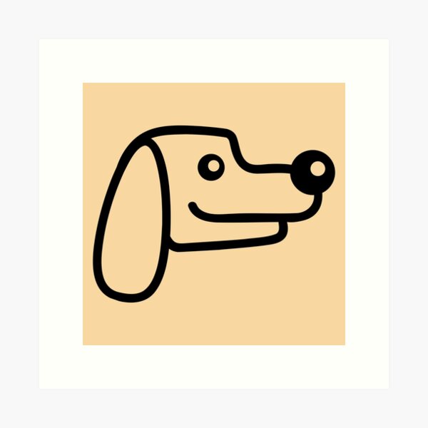 Item preview, Dog Face Little Happy Pet Head Cute Comic Cartoon designed and sold by shirt-o-mat.