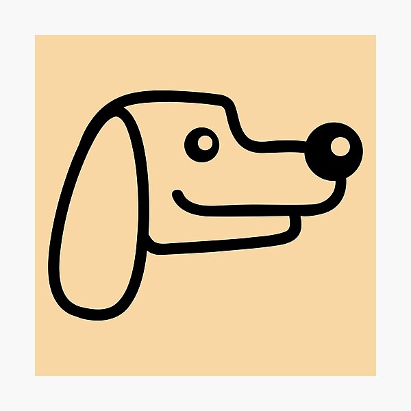 Item preview, Dog Face Little Happy Pet Head Cute Comic Cartoon designed and sold by shirt-o-mat.