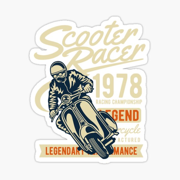 Item preview, Scooter Racer Retro Vintage designed and sold by The Vintage Retro Store.