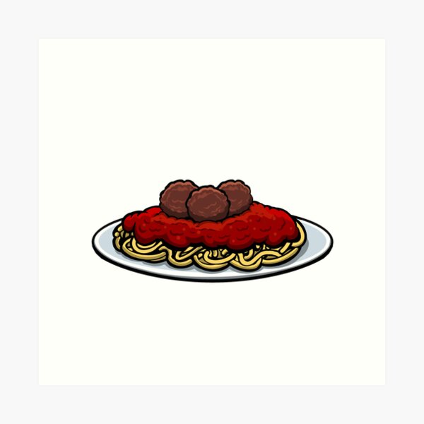 Item preview, Spaghetti and Meatballs Plate designed and sold by digifunk.