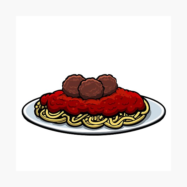 Item preview, Spaghetti and Meatballs Plate designed and sold by digifunk.