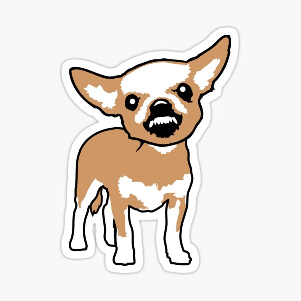 Item preview, Chihuahua Small Dog Evil Grinding Annoying Anger Comic Cartoon designed and sold by shirt-o-mat.