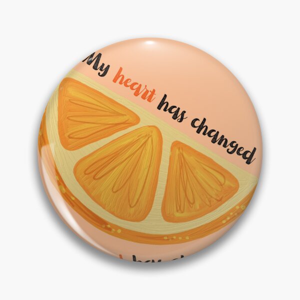 Item preview, A fresh and vibrant design with an orange slice and the inspirational phrase "My heart has changed, my soul has changed". designed and sold by EluArtworks.