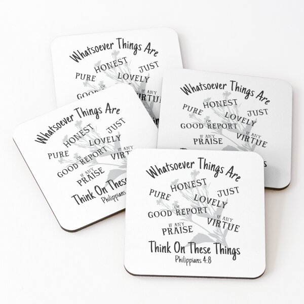 Item preview, Think On These Things Philippians 4:8 KJV Christian Design designed and sold by Angela Dow.