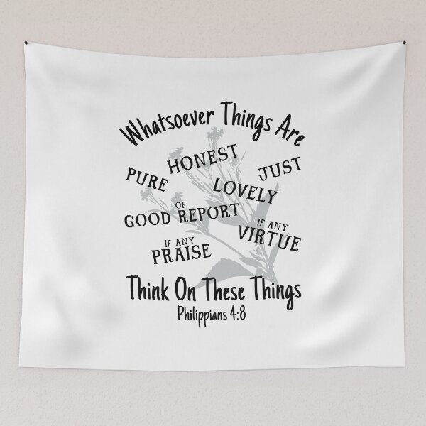Item preview, Think On These Things Philippians 4:8 KJV Christian Design designed and sold by Angela Dow.