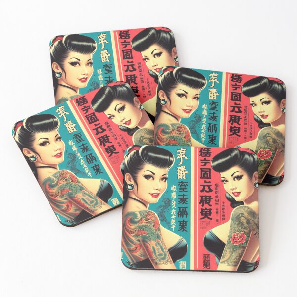 Item preview, Retro Oriental Girls designed and sold by PulpVintage.