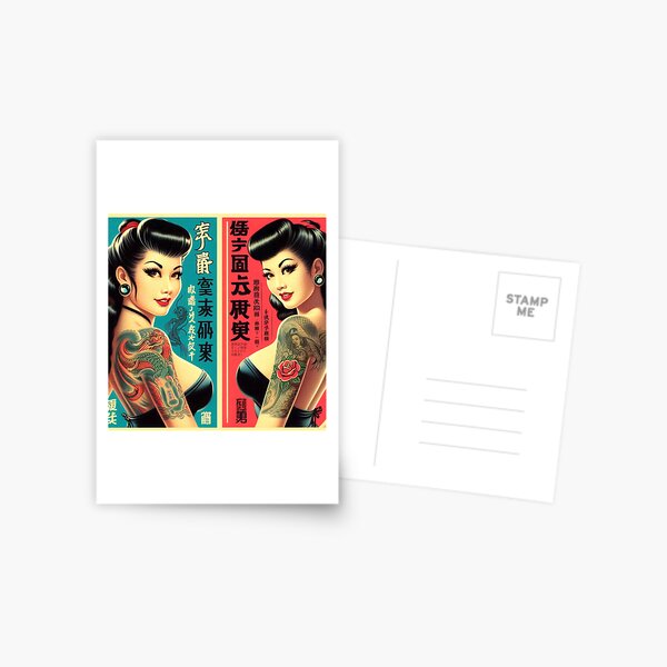 Item preview, Retro Oriental Girls designed and sold by PulpVintage.