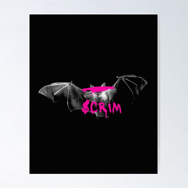Item preview, Scrim Urban Bat Graffiti Pink Street Art Design designed and sold by Mystikos Art.