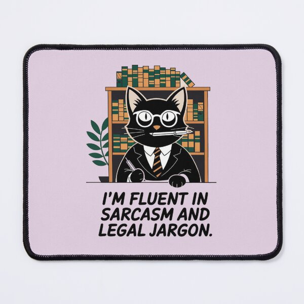 Item preview, I am fluent in sarcasm and legal jargon, black cat paralegal designed and sold by RAZ1995.
