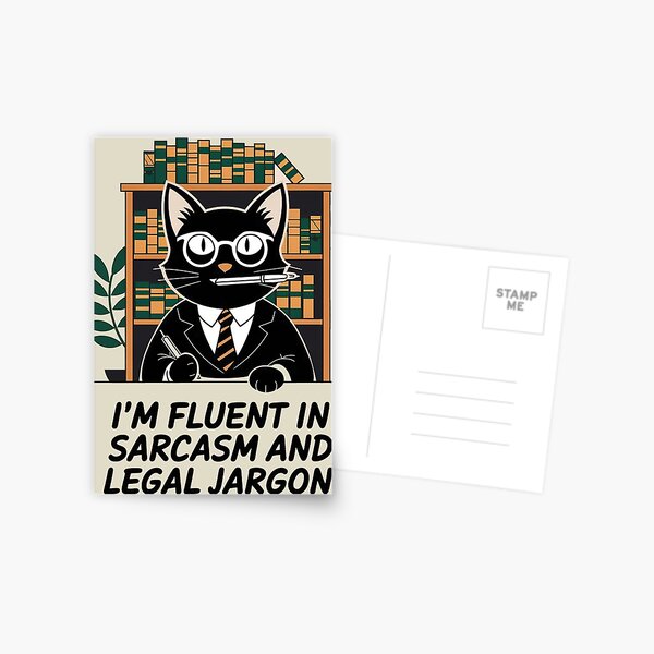 Item preview, I am fluent in sarcasm and legal jargon, black cat paralegal designed and sold by RAZ1995.