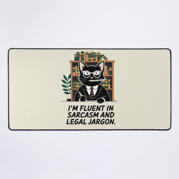 Item preview, I am fluent in sarcasm and legal jargon, black cat paralegal designed and sold by RAZ1995.