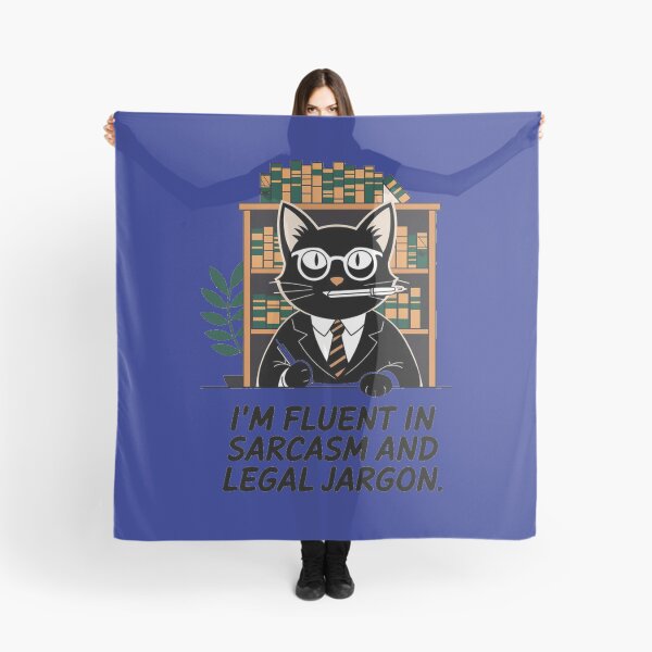 Item preview, I am fluent in sarcasm and legal jargon, black cat paralegal designed and sold by The Velvet Vault.